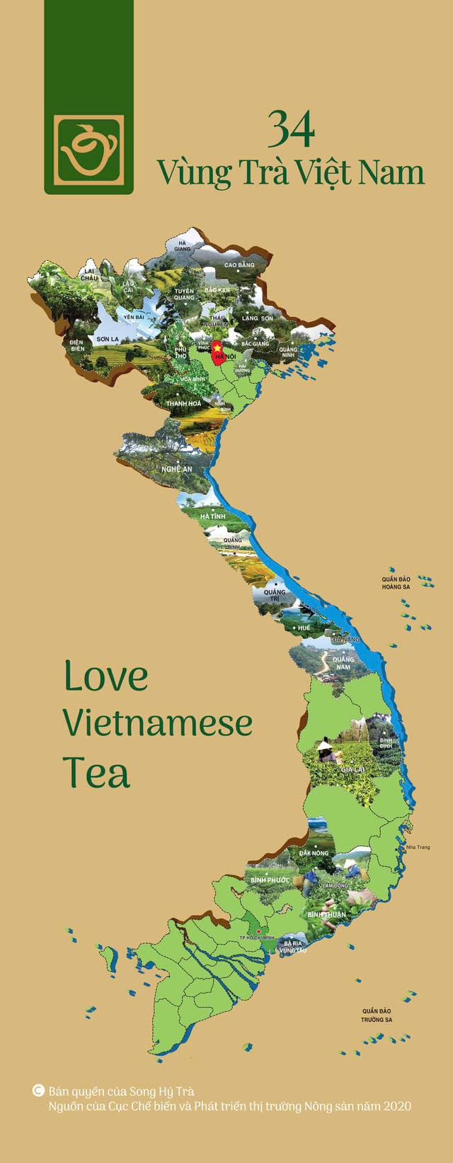 34 VÙNG TRÀ ≠ 34 TỈNH THÀNH PHỐ TRÊN BẢN ĐỒ VIỆT NAM