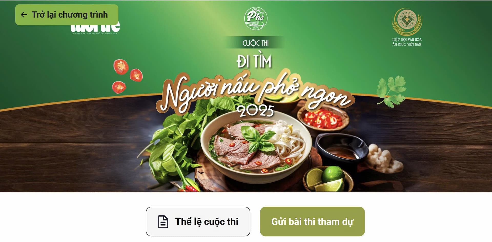  Cuộc thi Đi Tìm Người Nấu Phở Ngon 2025 do Báo Tuổi Trẻ và VCCA